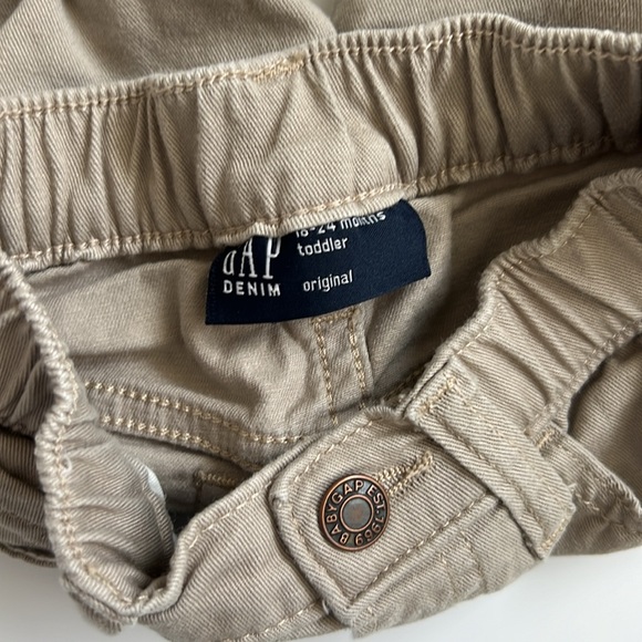 GAP tan denim jean pants 18-24M - Picture 5 of 6